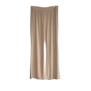 Forever 21 beige wide legs pull on lounge knit sweat pants size large